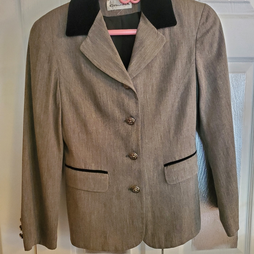 Christina Gray ,Black Trim Blazer S